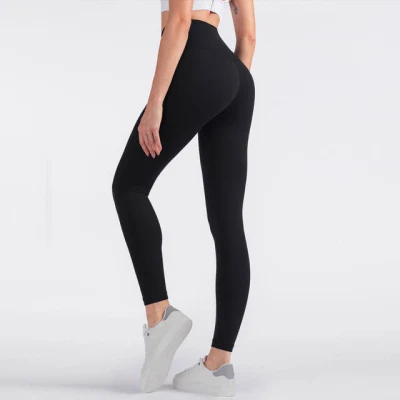 Pantaloni da yoga a vita alta da allenamento a compressione con leggings scrunch da palestra per donna