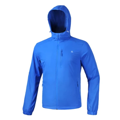 Abbigliamento sportivo impermeabile da uomo, giacca softshell antivento con cappuccio, giacca a vento, parka leggero, giacca antipioggia con fodera in rete