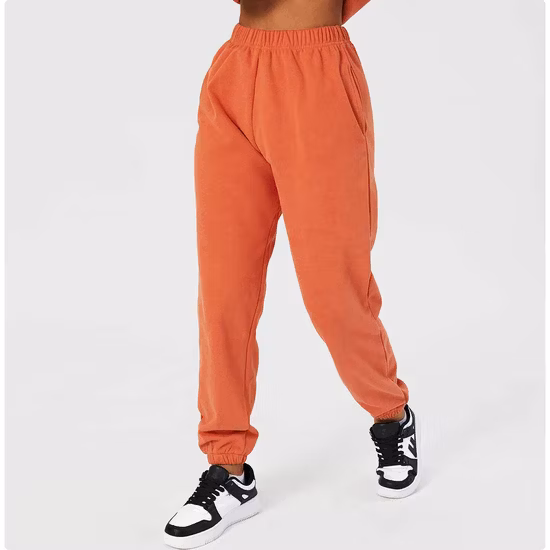 2022 Nuovo design, abbigliamento alla moda, pantaloni da donna, pantaloni da jogging con punto smock, comodi pantaloni casual per junior